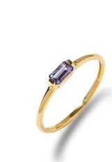 fine little minimalist solitaire yellow gold baby ring